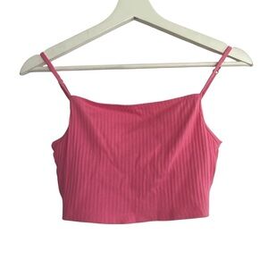 Aerie Pink Ribbed Women's Crop Top Size Small